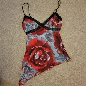 Diagonal cut tank top